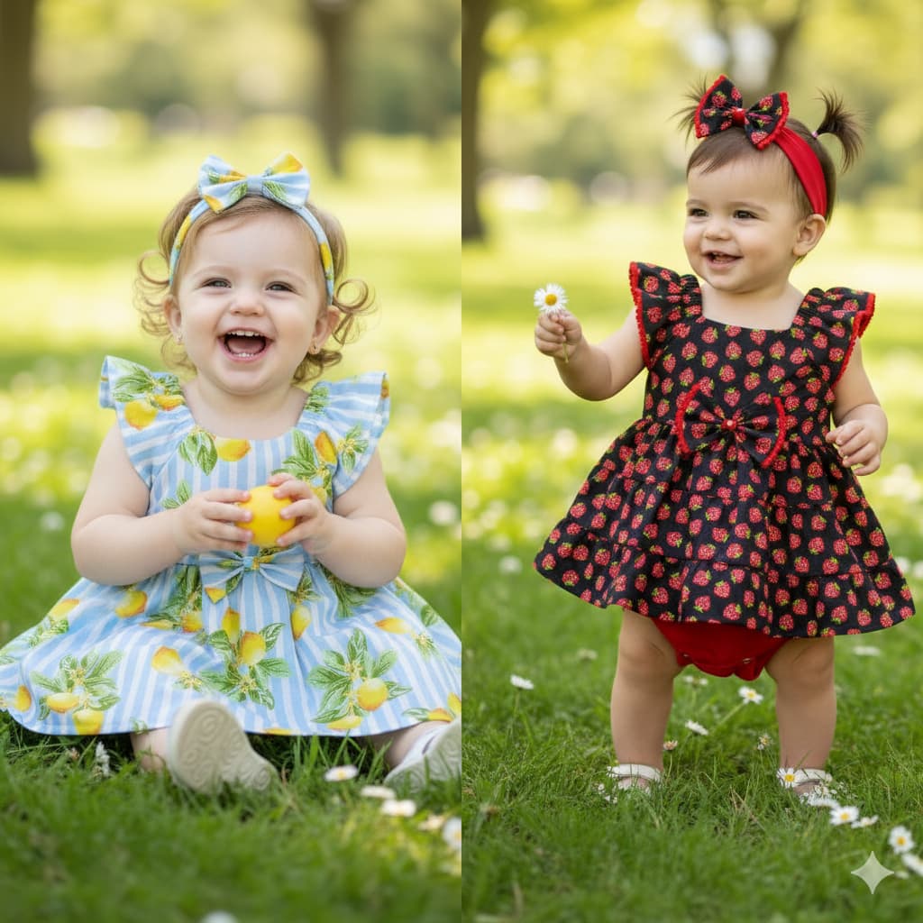 Body Vestido Menina Infantil Mesversario 0-1 Ano Verão Cores