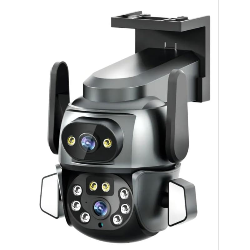 camera Ipega dupla 360 4K cor preto KP-CA209