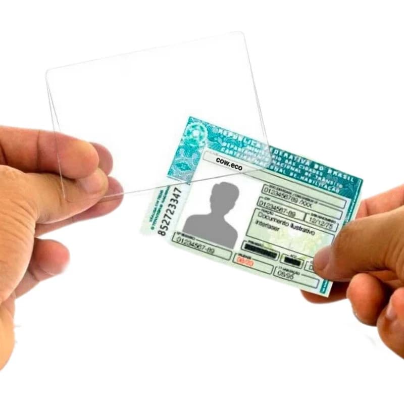 CAPA PROTETORA, PORTA CNH, NOVA IDENTIDADE, DUT CRLV, EM PLÁSTICO RÍGIDO PETG