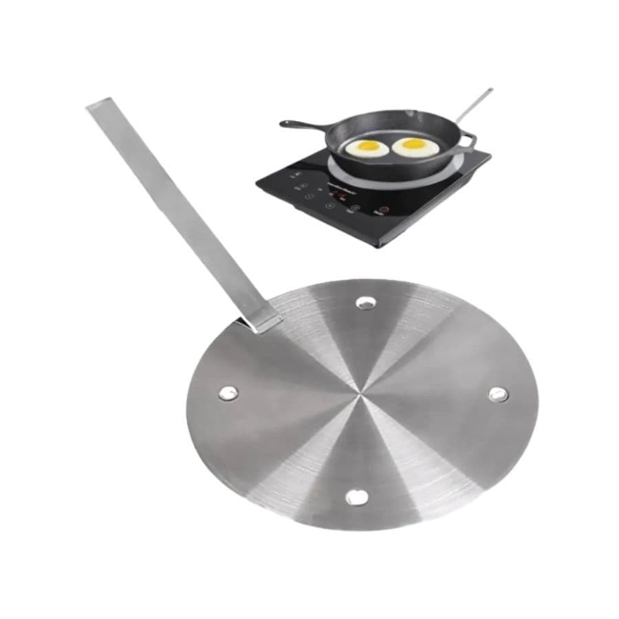 Adaptador de Panelas para Fogão de Indução 20cm Disco Inox Placa Difusora Térmica Cozinha
