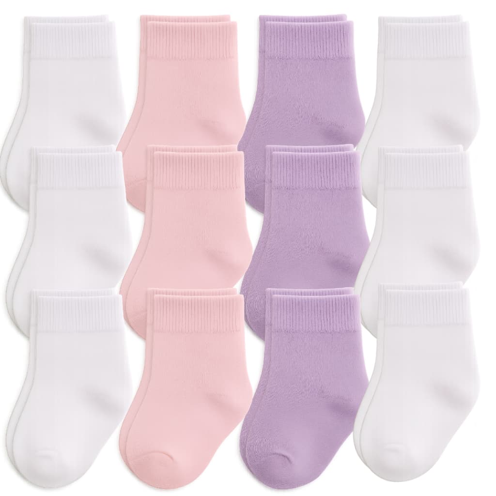 Kit Pares Meias Bebê RN Recém Nascido Essencial Enxoval Saída Maternidade 0-10 Meses Lisa Fina