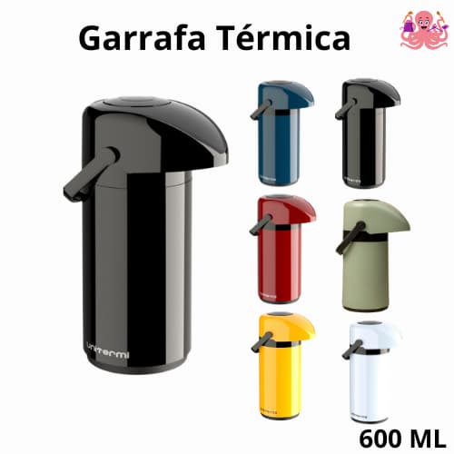 GARRAFA TÉRMICA PRESSÃO VERONA 600 ML COLOR