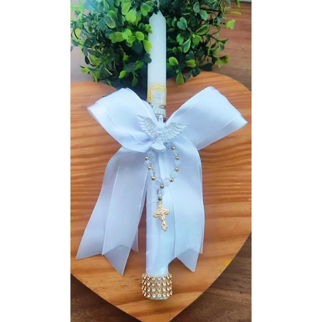 Vela para Batizado, Primeira Eucaristia e Crisma – Fé e Elegância em Cada Detalhe
