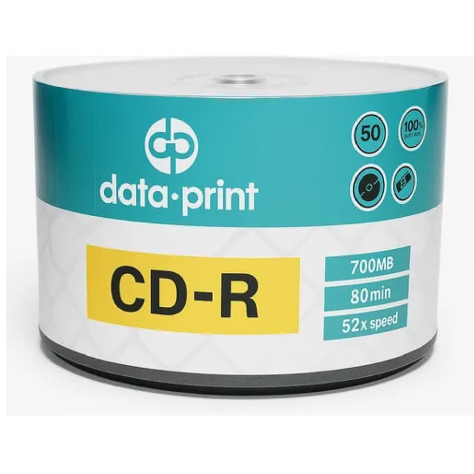 50 Unidades Cd-r Data Print Com Logo 52x 700mb 80 Minutos
