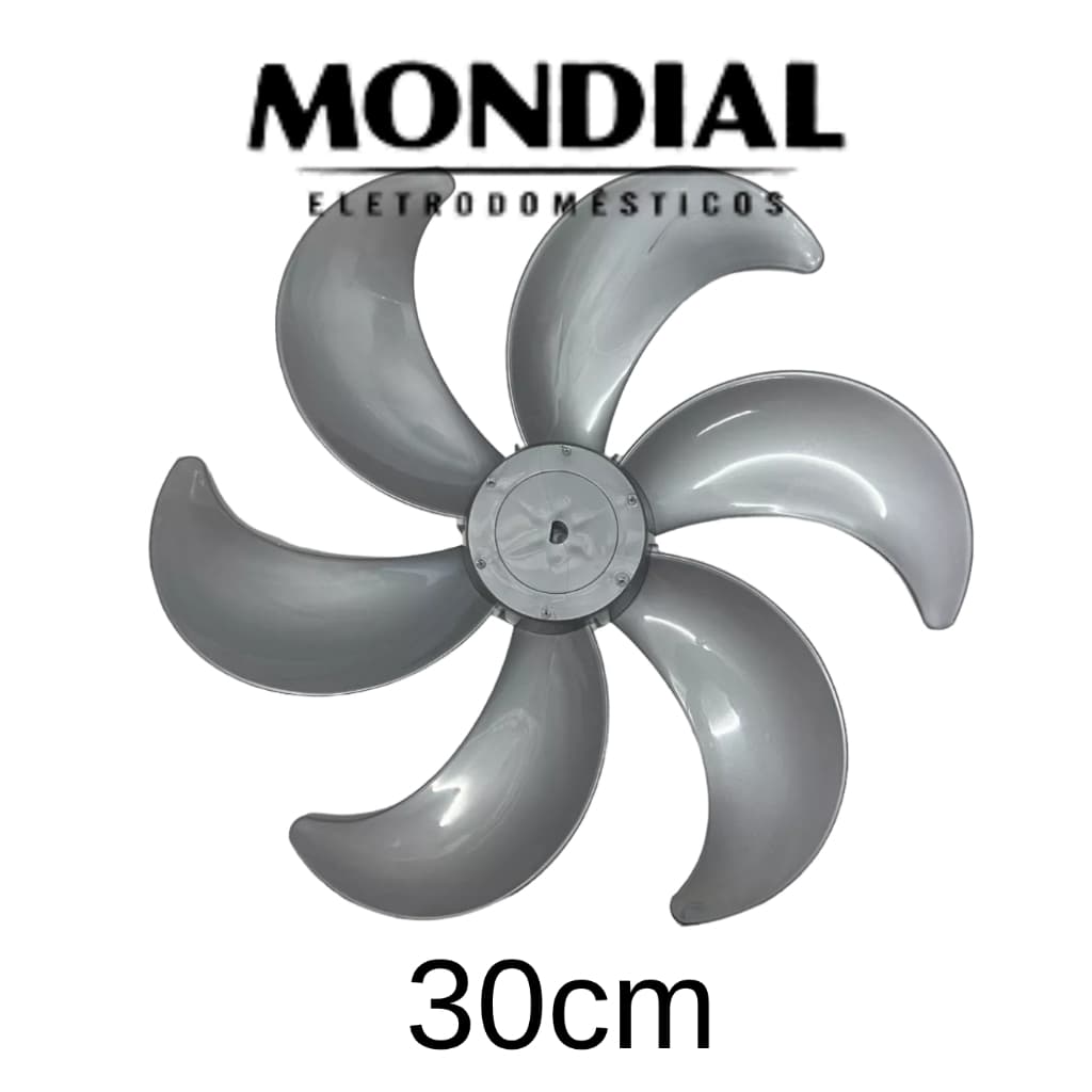 Hélice para Ventilador Mondial 30cm 6 Pás – Compatível NV-15, NV-32, V37, VT-31 e Outros Modelos