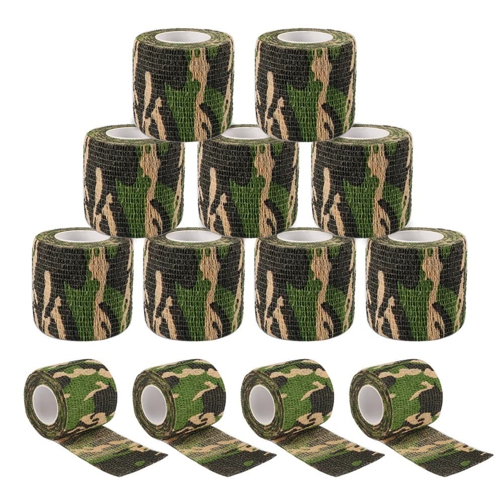 Kit 6 Bandagem Elástica Autoadesiva Tape Camuflada 5cm Para Crossfit, Tatoo, Cachorro e Esportes