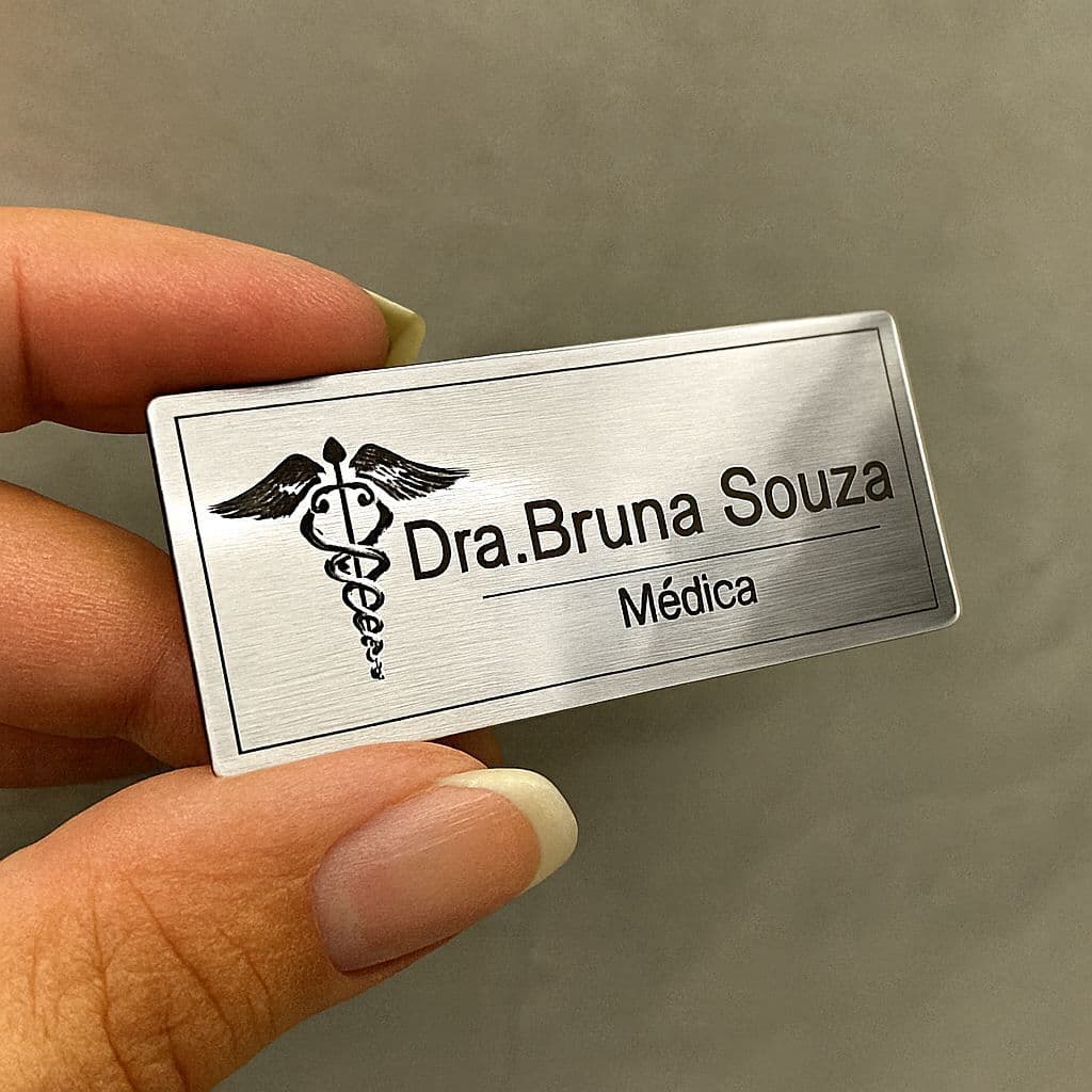 Broche Crachá Personalizado Acrílico Magnético Bottons Com Logo