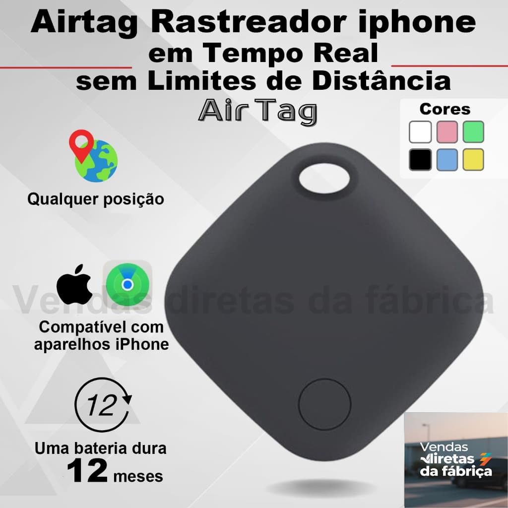 Kit com 1 a 5 Localizadores de Rastreador GPS Iphone MFI Tempo Real Longa Distância para Criança Moto Mala Cachorro Gato