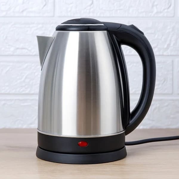 Chaleira Elétrica Automática 1,8 Litros Inox 220V ou 110V – Base 360° e Luz Indicadora, 1500W e Desligamento Automático
