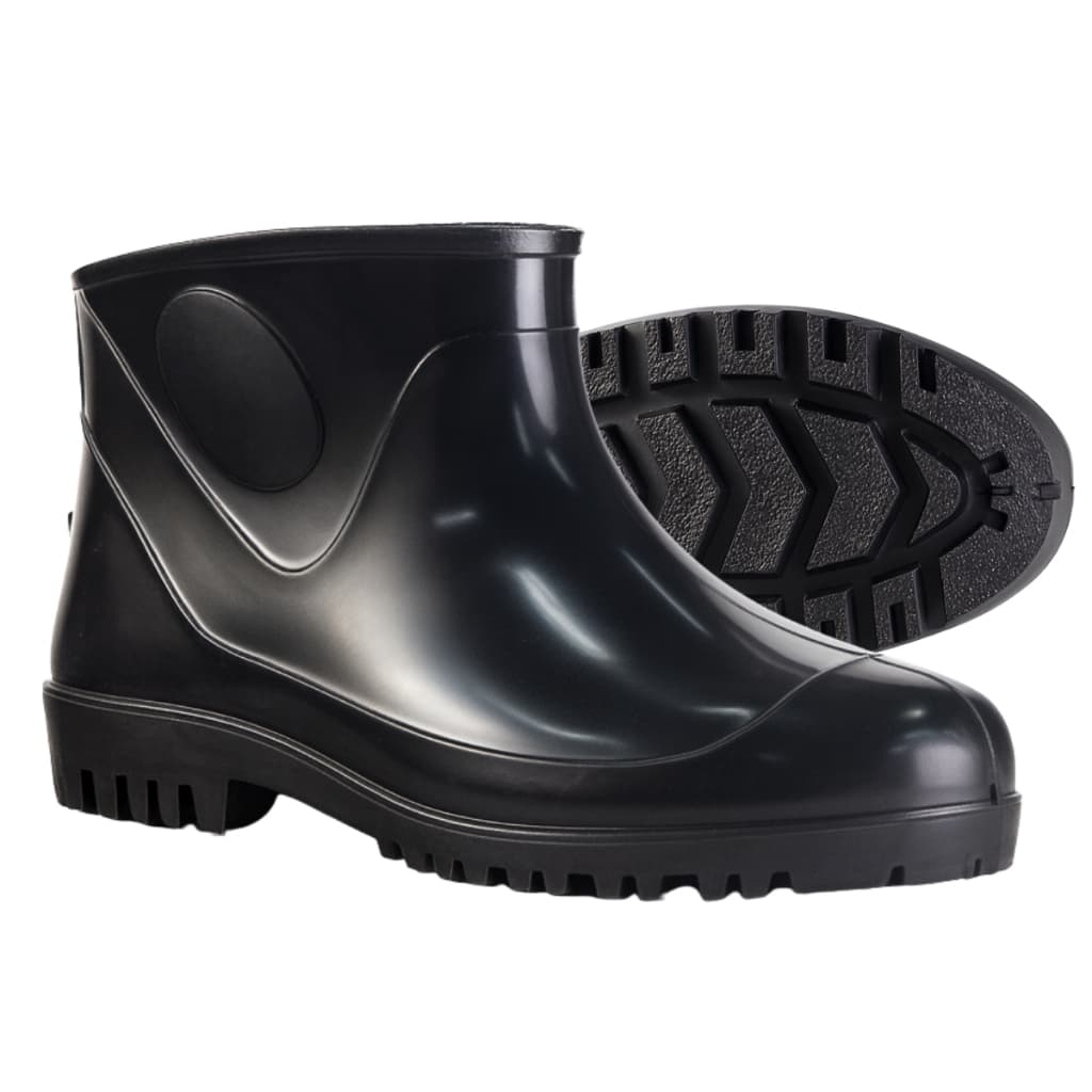 Bota de Borracha Cano Curto Preta Impermeável Antiderrapante Profissional Limpeza Cozinha Jardim