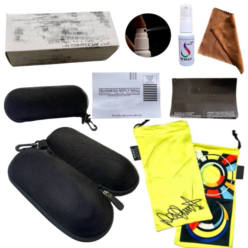 Estojo Para Óculos Kit Completo modelo Universal Spray Limpa Lentes Flanela e Saquinho de Microfibra