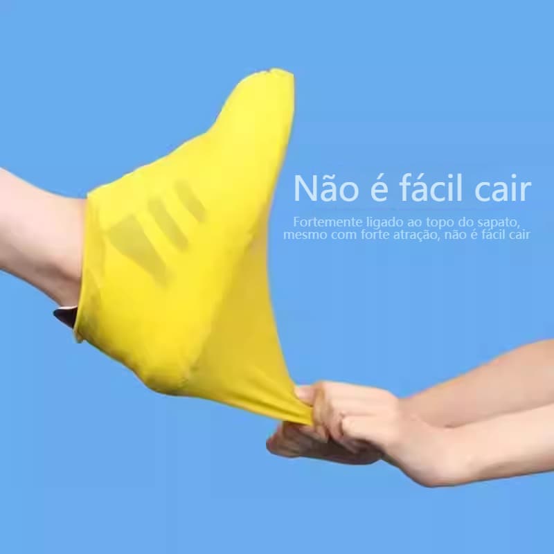 Protetor de calçado para chuva unissex: antiderrapante, à prova d'água, reutilizável, espesso, de alta elasticidade