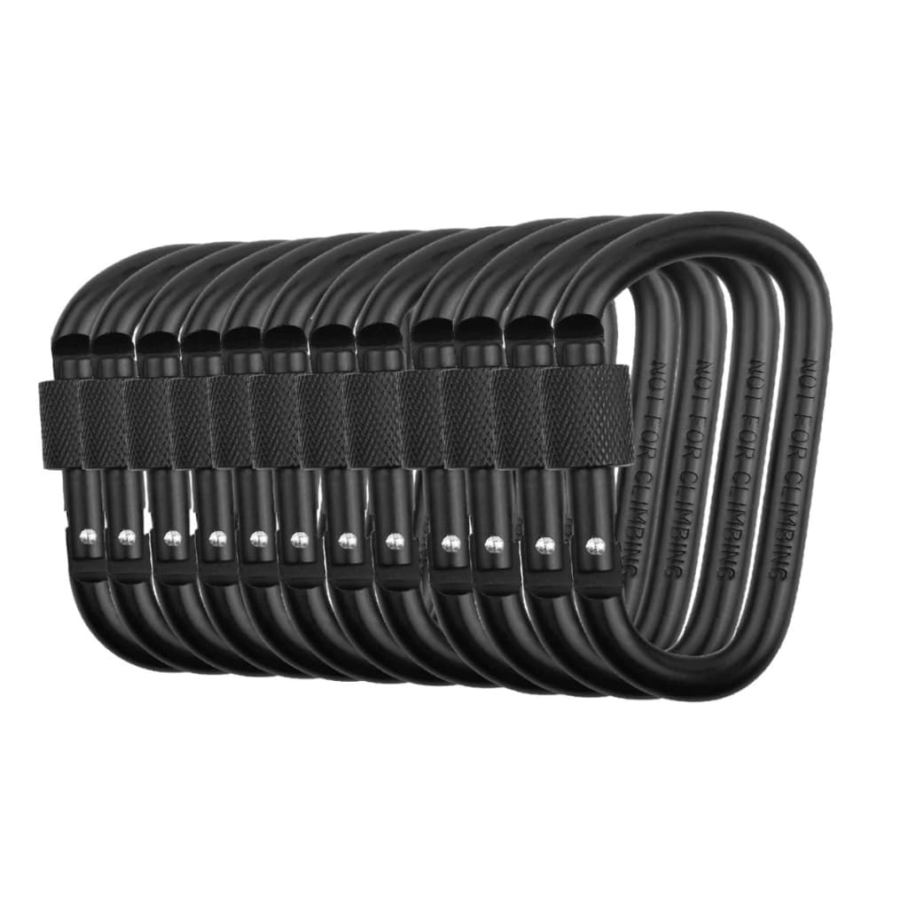 20 Mosquetãos Com Bloqueio Para Viagens Ao Ar Livre Pesca