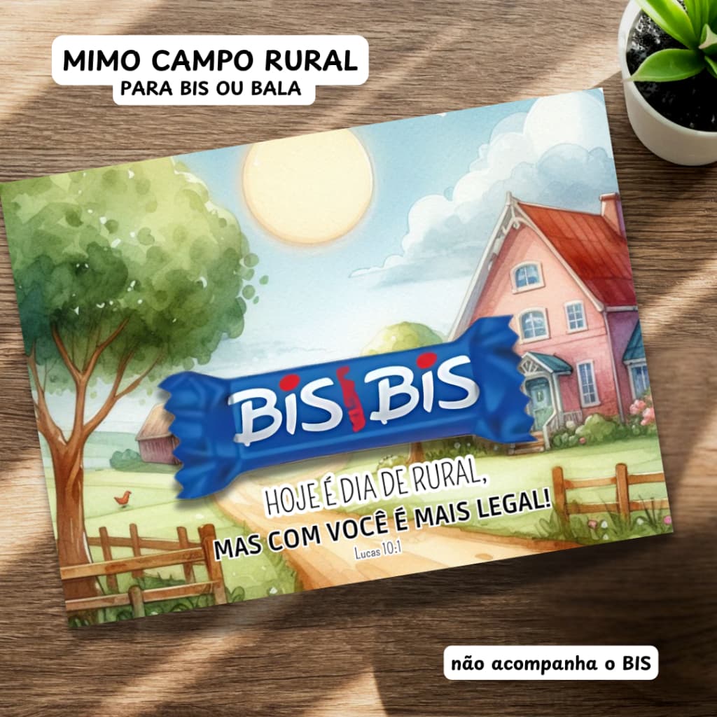 CARTÃO PRESENTE - CAMPO RURAL - LEMBRANCINHA PARA PUBLICADORES - JW