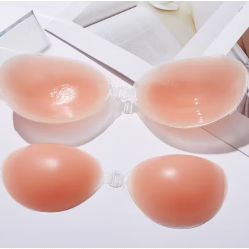 Sutiã Silicone Invisivel Sem Alça Levanta Peito PUSH UP  Silicone