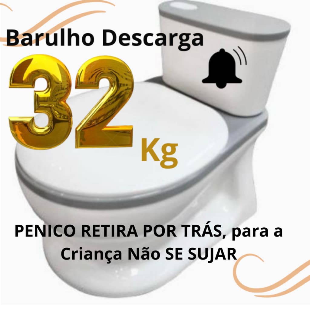Penico Privadinha Troninho Vaso Sanitário Menino Menina BARULHO DESCARGA Simulador de Assento Redutor Bebê Infantil