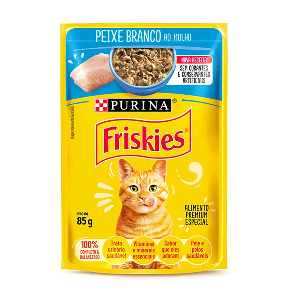 Ração Úmida Sache Friskies Peixe Branco 85G