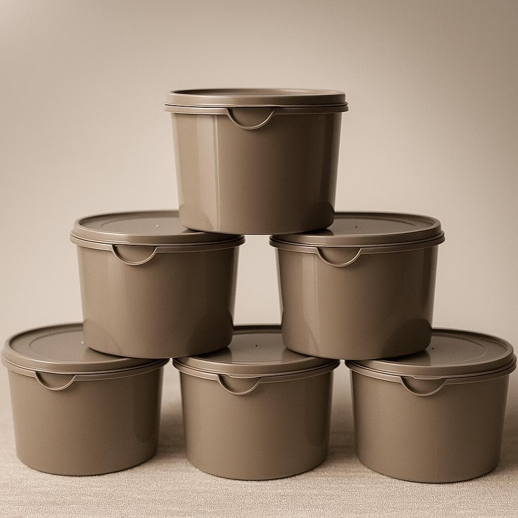 KIT POTES COZINHA 6 POTE REDONDOS 1L