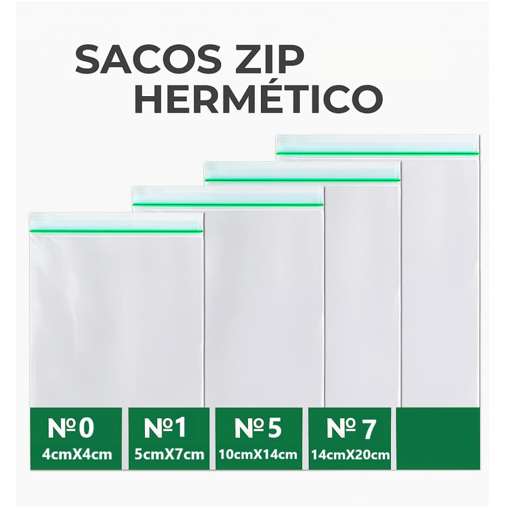 Sacos plásticos ZIP herméticos alimentos livre BPA lacre qualidade PREMIUM