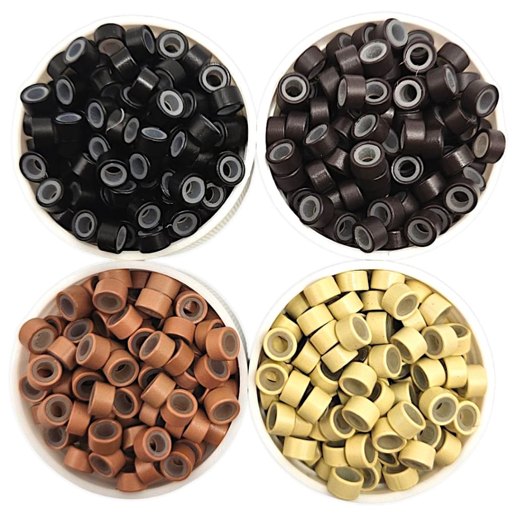 200 Microlinks Premium Com Silicone Para Mega Hair - 4 Opções de Cores