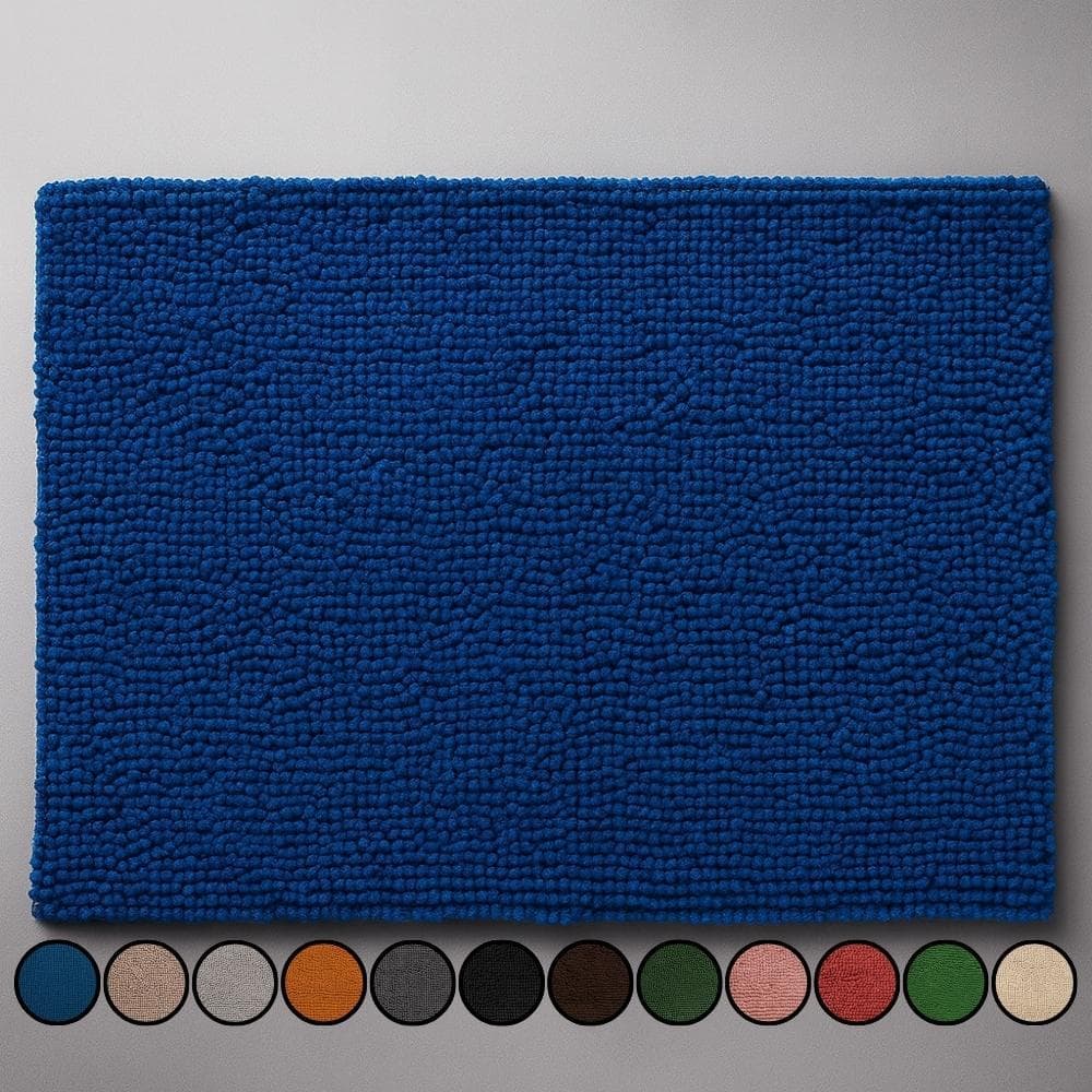 Tapete de Banheiro Antiderrapante Popcorn Bolinha Macarrão Cinza, Bege, Rosê e Azul Marinho