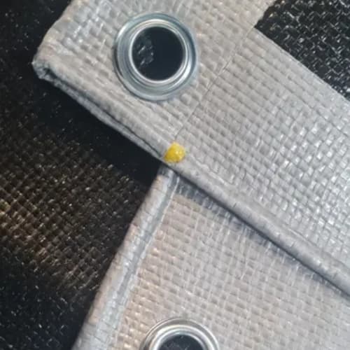 Lona Impermeável Com tratamento UV 2,5x4m 300 Micras Preto e prata - Primelonas