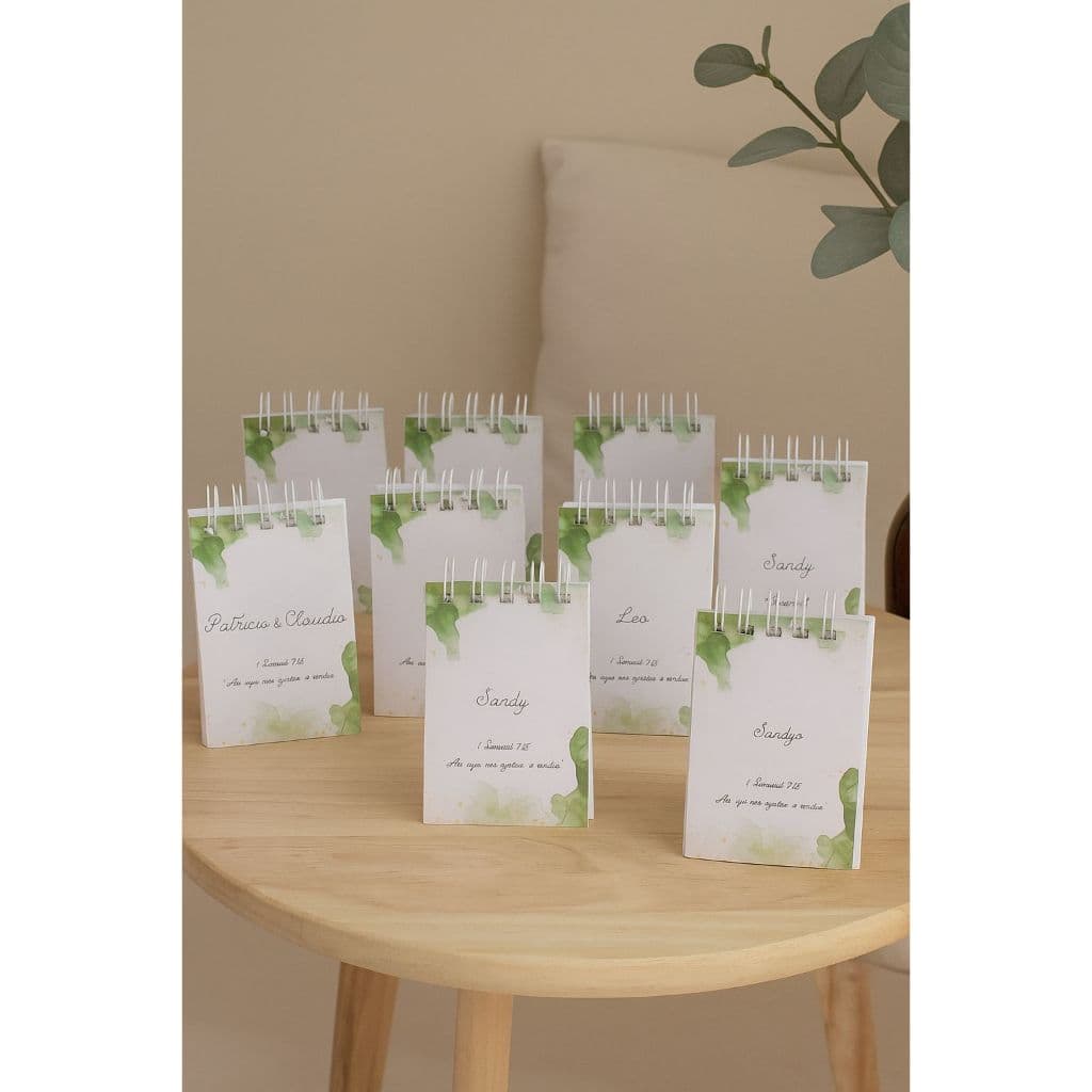 Bloquinho Personalizado – 7x10cm | 40 folhas | Capa maleável Personalizamos frente e verso da capa