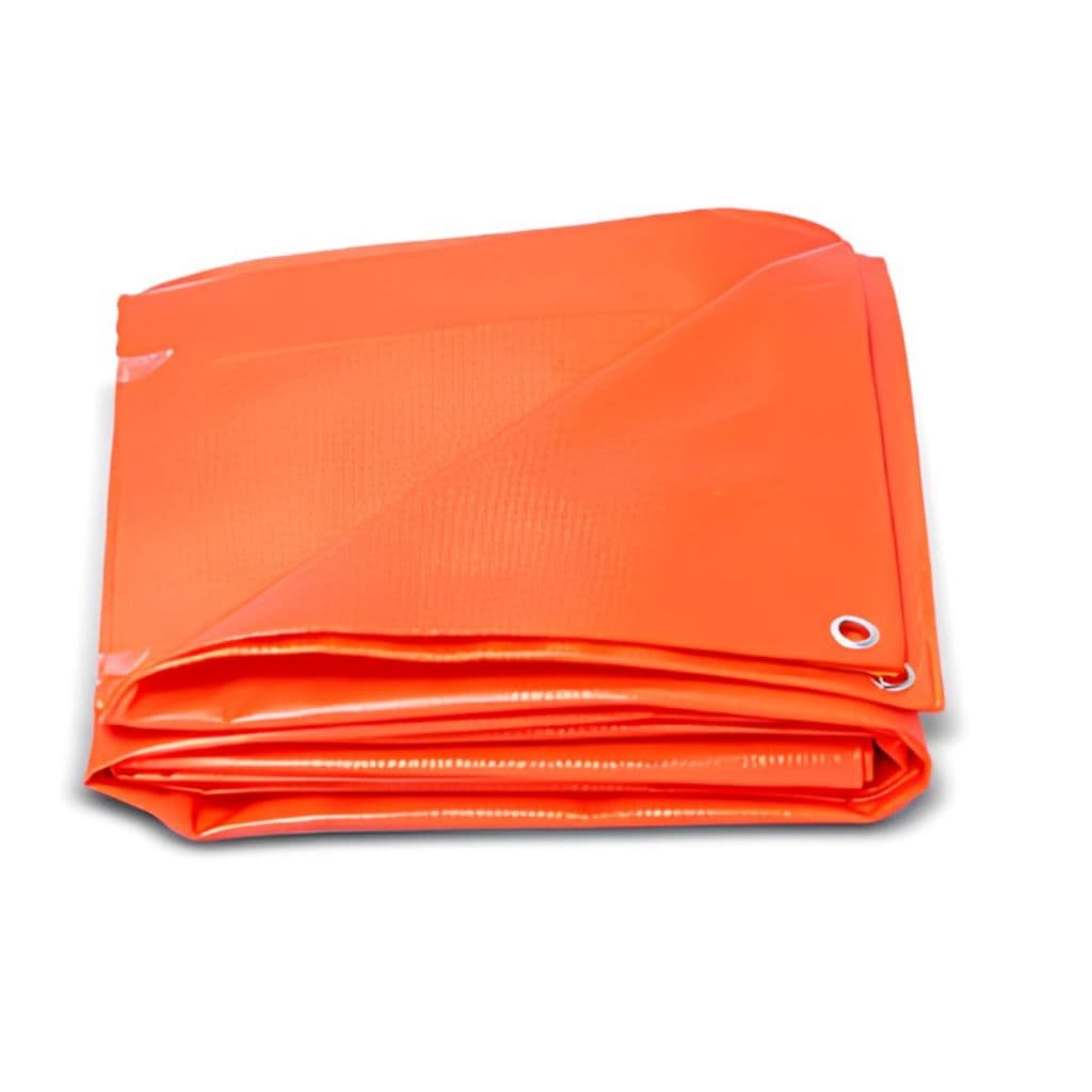 Lona multiuso Impermeável 1x2M 200 Micras Laranja Bainha simples  - Primelonas
