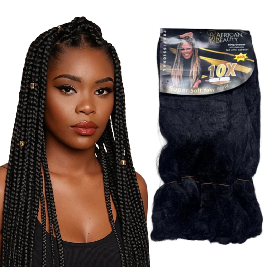 Cabelo Jumbo Para Tranças 600 Gramas + 20 Aneis African Beauty