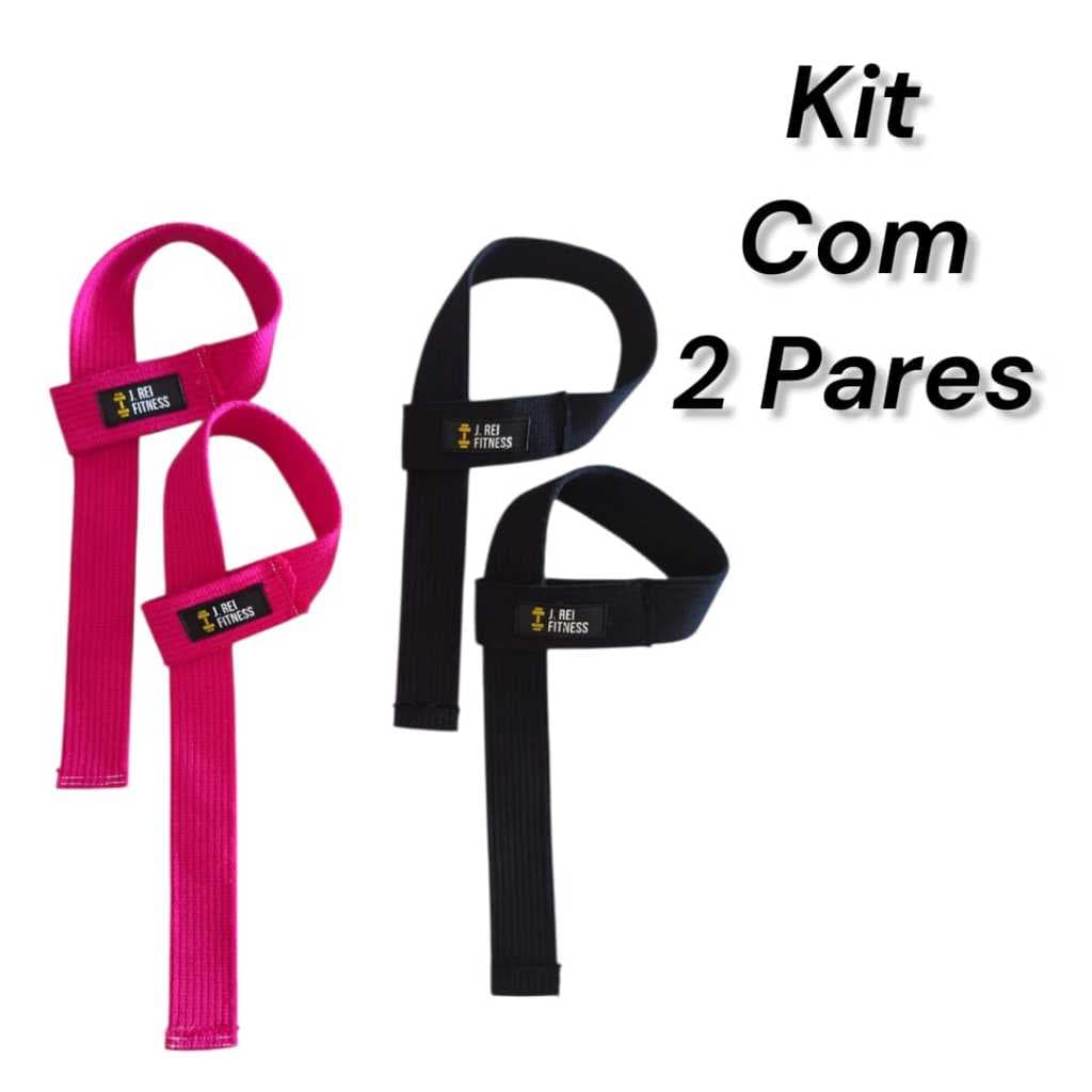 Strap Tala Feminino 2 Pares Fitness Para Musculação Crossfit Levantamento de Peso e Barra Masculino