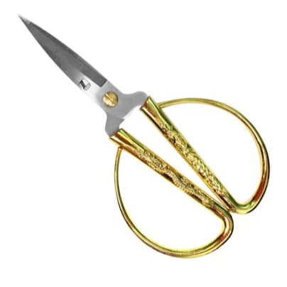 Tesoura de Corte Asa Retrô Dourado Artesanato, Bordado,Costura, Acessórios Bolsas
