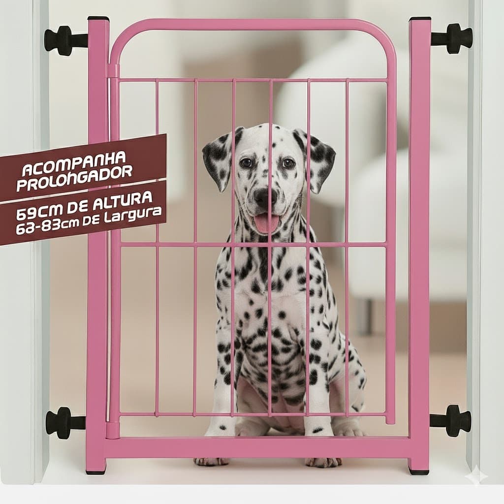 Grade de Proteção Aramada para Crianças, Bebês e Cães – Acompanha Extensor de 10cm