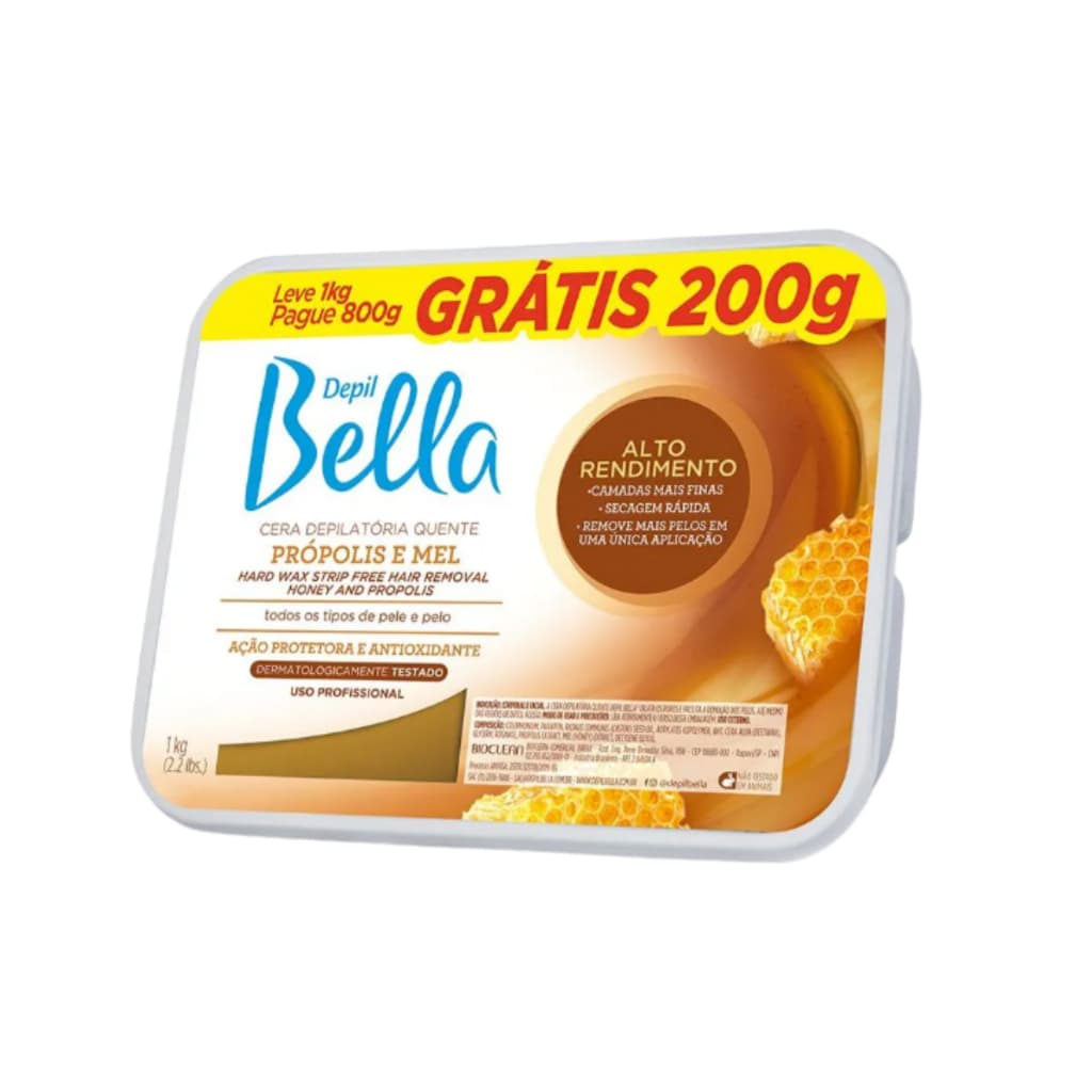 Cera Depil Bella Própolis e Mel 1kg