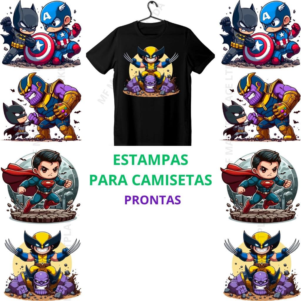 DTF Textil Impressão Prontas Para Estampar Camisetas e Qualquer Tecido Oferta Estampas Ja Vai Prontas Envio No Mesmo Dia
