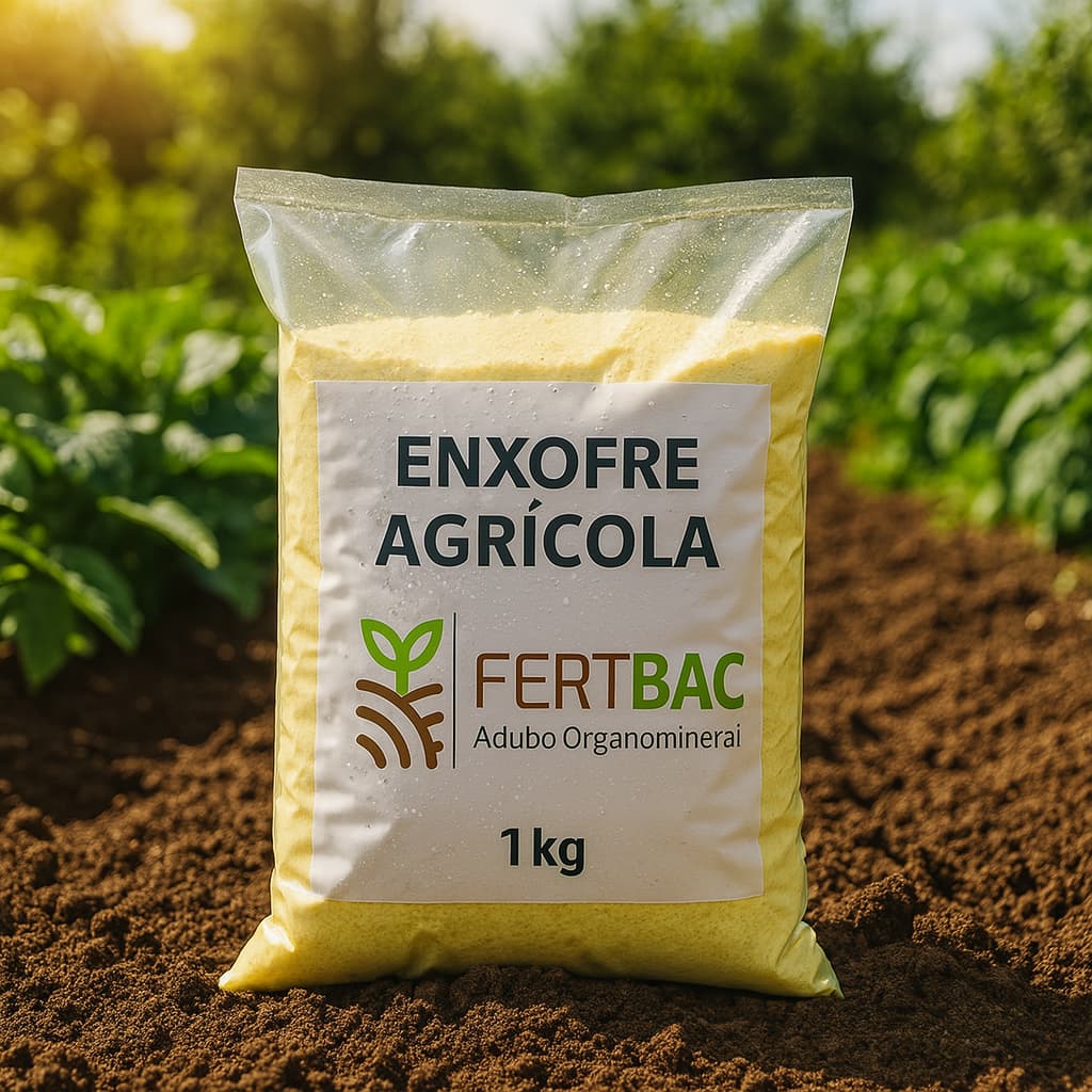 Fertilizante Mineral Enxofre Puro 1 Pacote 1kg Orgânico FERTBAC