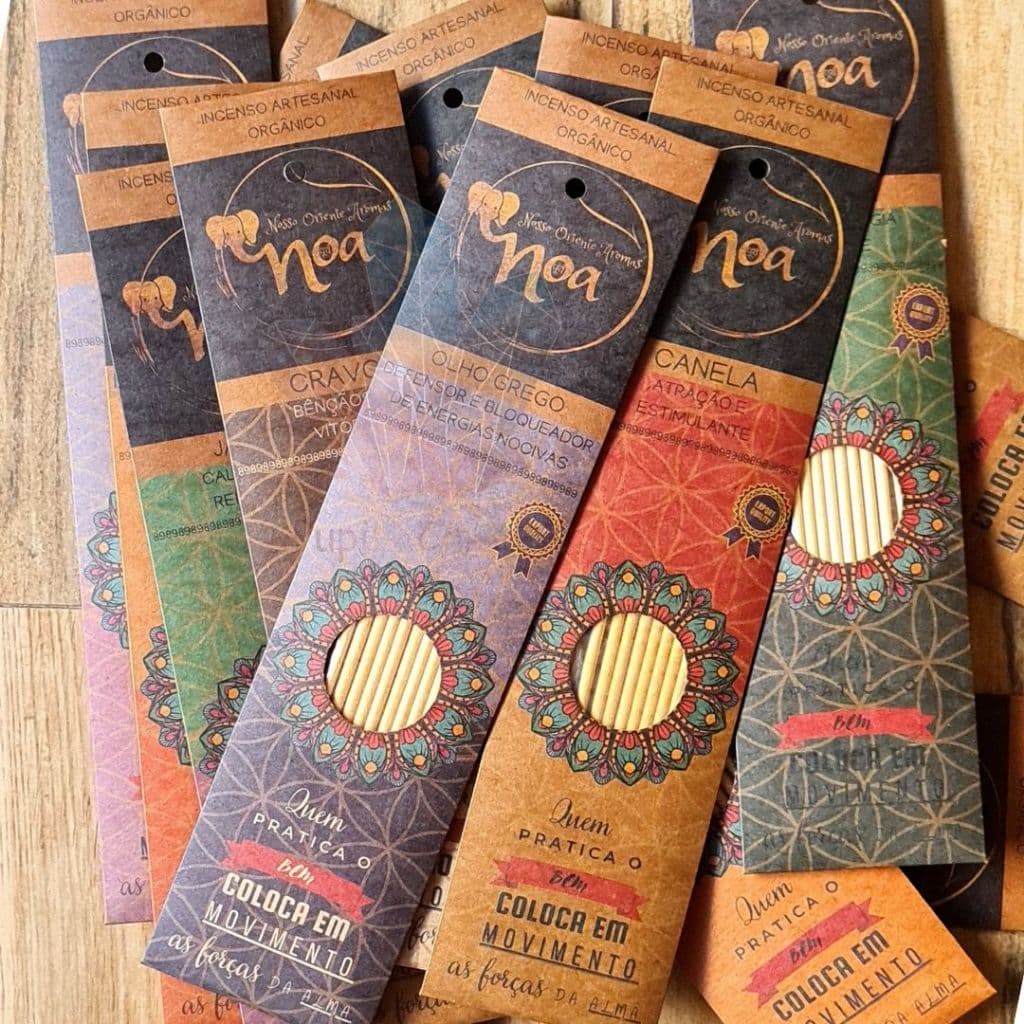 Kit 12 Caixas de Incenso Natural Terapêutico Orgânico Artesanal  NOA Aromas Fortes e Duradouros