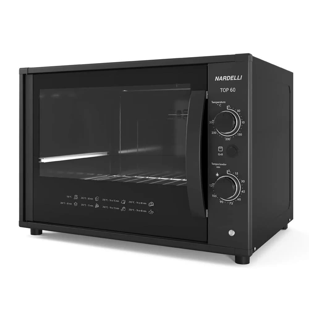 Forno Elétrico De Bancada Nardelli Top 60 Preto 1750W 60 Litros 127V