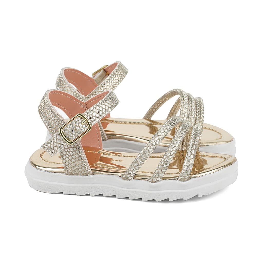 Sandália Feminina Infantil com Tira de Brilho — Qualidade e Delicadeza para o Verão da sua Pequena