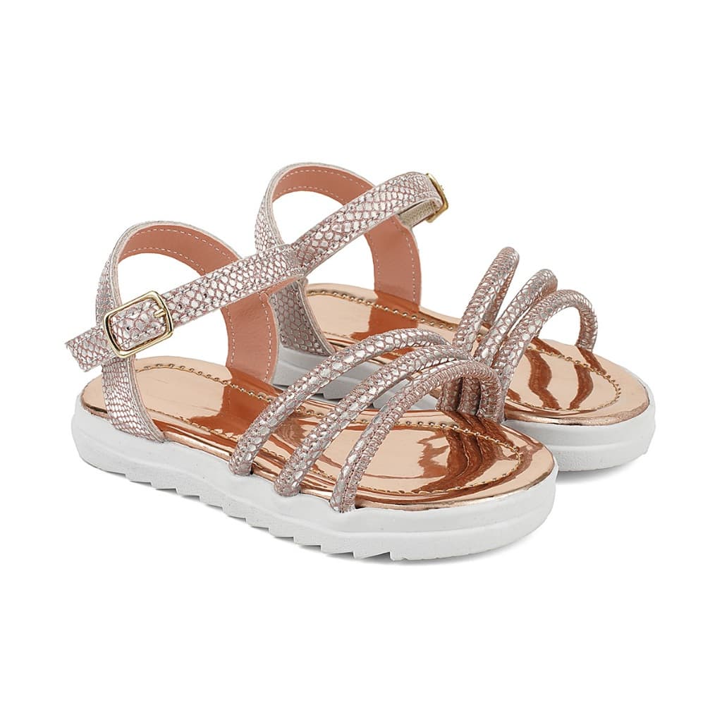 Sandália Infantil Feminina com Detalhe de Brilho nas Tiras Perfeita para Brilhar com Conforto