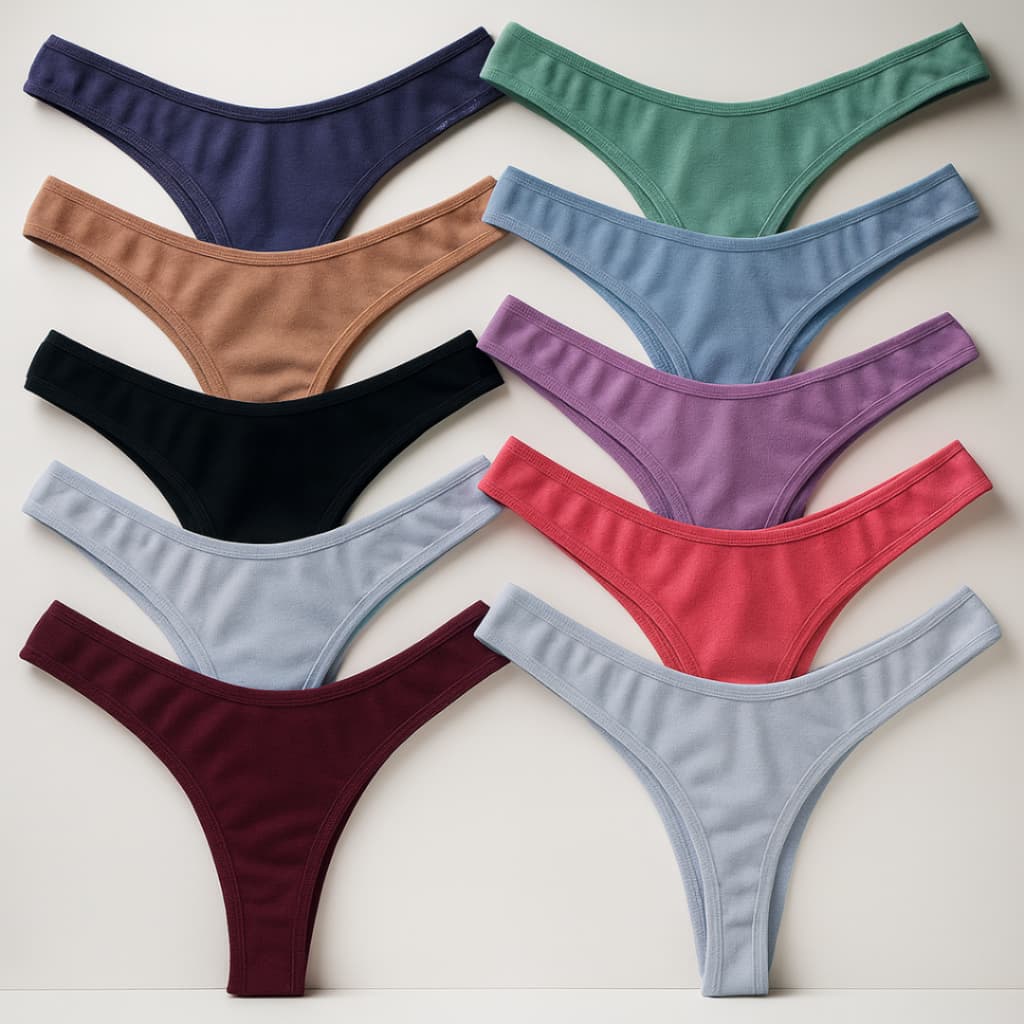Kit 10 Calcinhas Fio Dental em Algodão Não Marca Calcinha Sexy Confortável Revenda