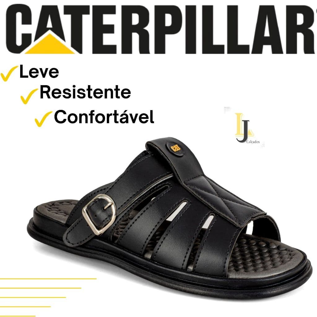 Sandália Franciscana Caterpillar Chinelo Masculino Palmilha Confort Esporão