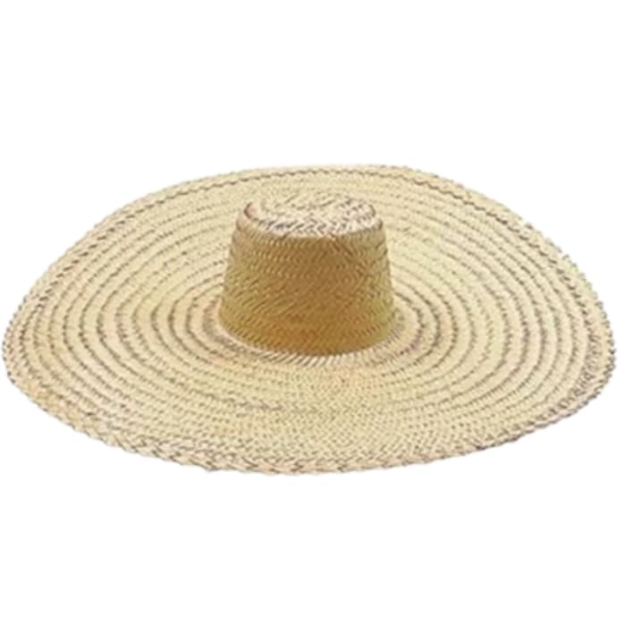 Chapéu Mexicano Sombreiro de Palha com 50 cm para Festas Carnaval Fantasia de Tequileiro Pescaria