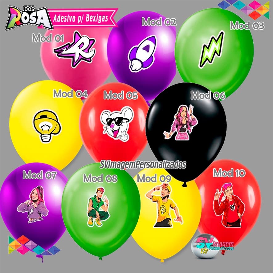 Grupo dos Rosas Festa Adesivo para Bexiga Balão Bubble para Decoração de Aniversário Envio Rápido