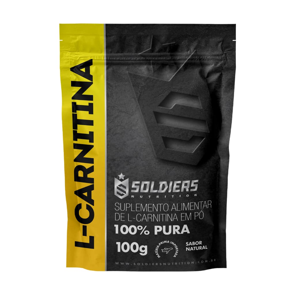L-Carnitina 100g 100% Puro Importado Soldiers Nutritions Aminoácido Suplemento Nutricional Recuperação Muscular