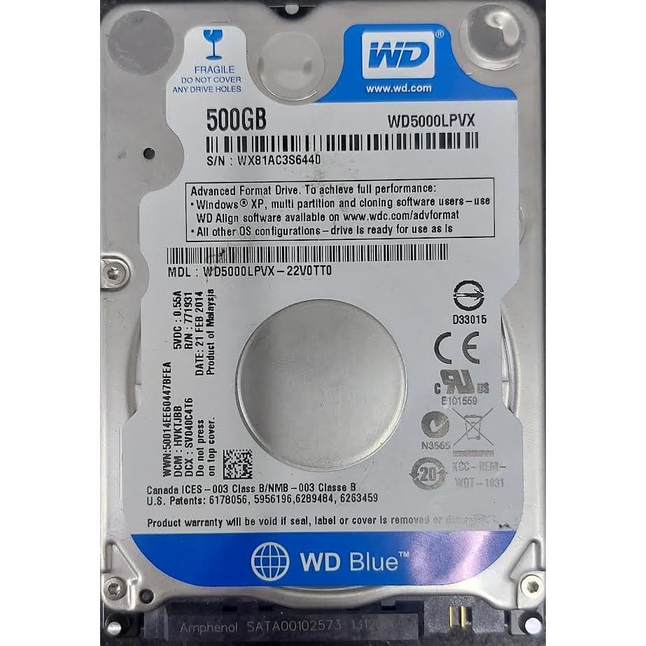 HDD WD WD5000LPVX 500GB