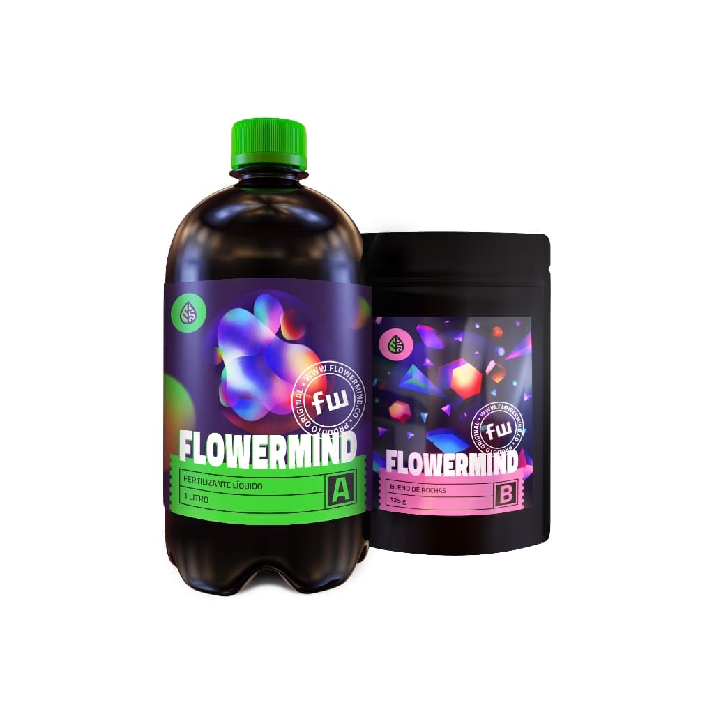 Kit Nutrição Fertilizante Organico Flowermind Kit P ou Kit M Cultivo Indoor Grow