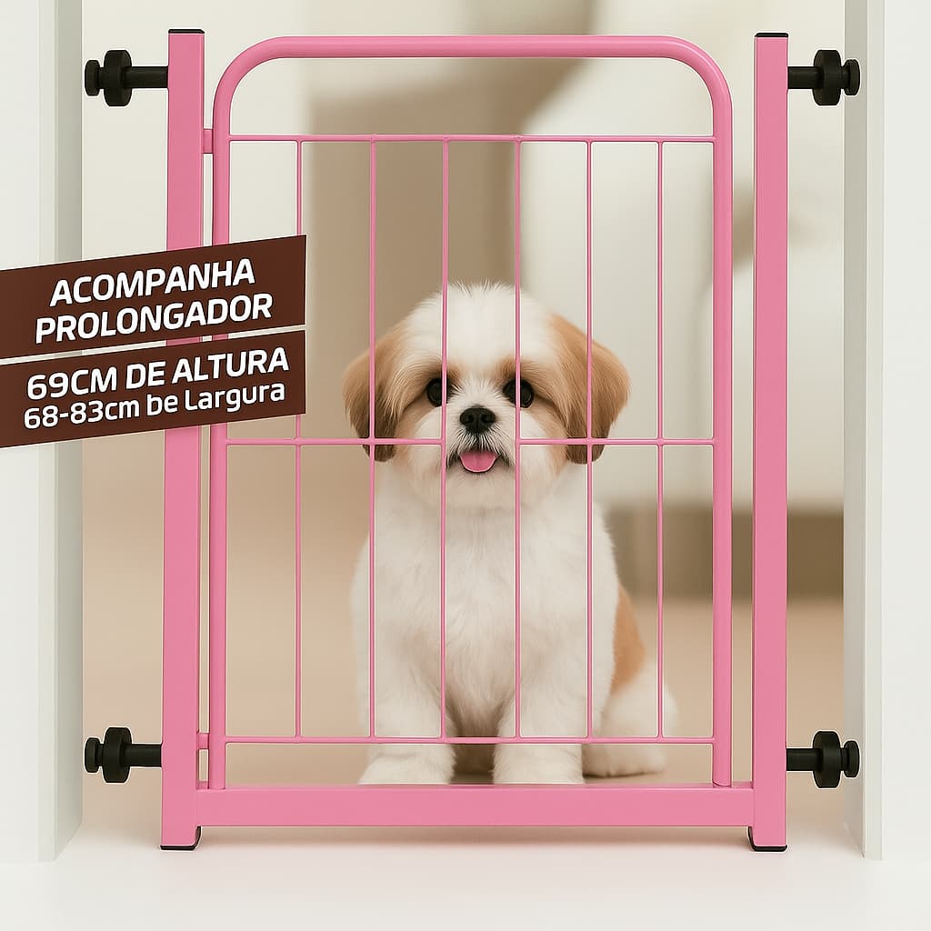 Grade de Proteção Aramada para Crianças, Bebês e Cães – Acompanha Extensor de 10cm