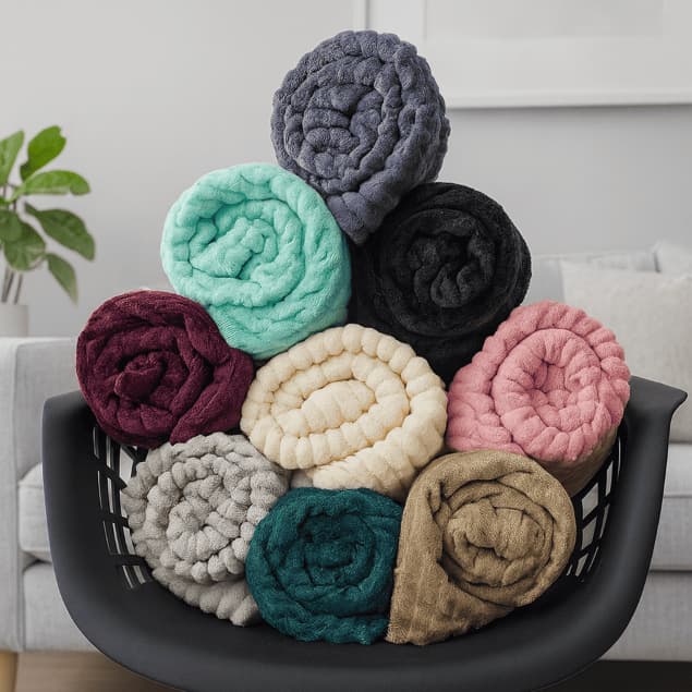 Manta Canelada Casal Multiuso 2,00 m x 1,80 m - Alto relevo - Várias Cores - Envio Imediáto