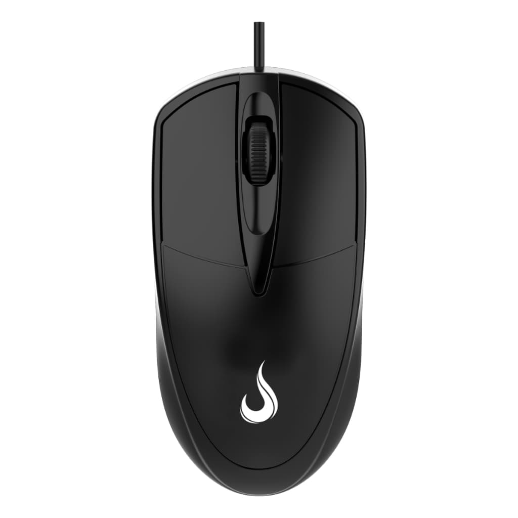 Mouse Com Fio Usb Óptico Ergonômico Rise Mode Office OF 01 Preto 3200 Dpi