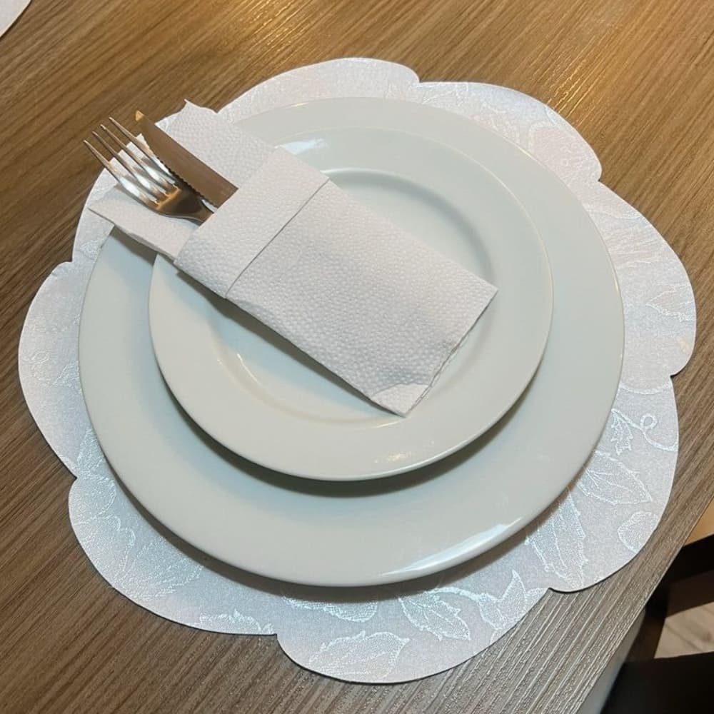 Jogo Americano Souplast Térmico Kit 6 - 30 Redondo Jantar Mesa Posta Cozinha 34 cm Eventos